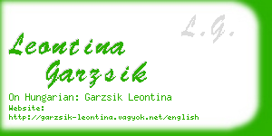 leontina garzsik business card